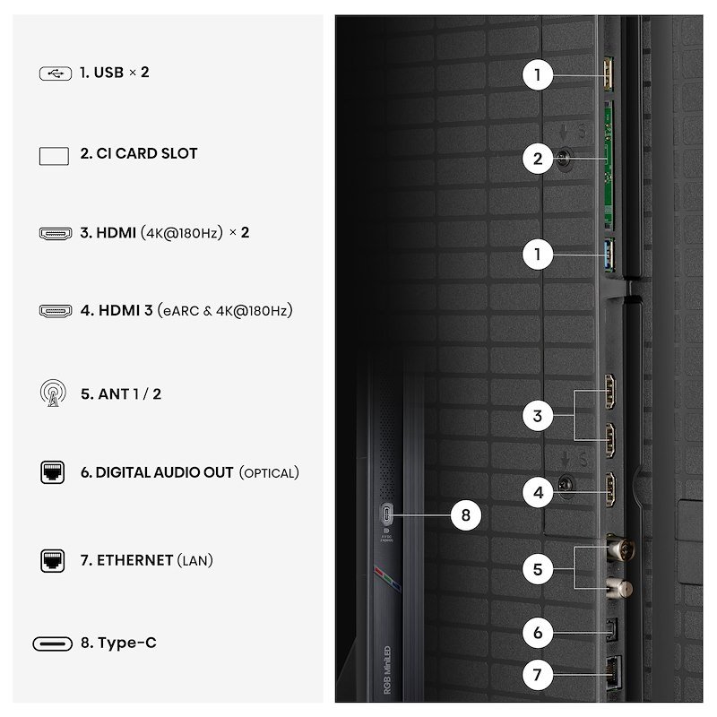 Hisense TV MINI LED 85" 85ur9s