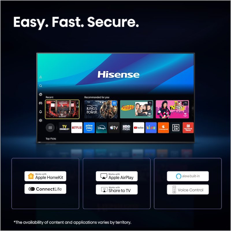 Hisense TV 100" MiniLED 100u7se Nero