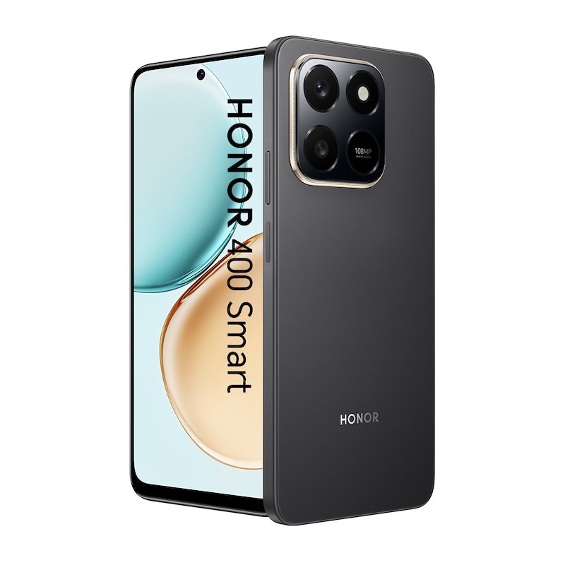 Honor Smartphone 400 Smart 8/ 256GB Black + auricolari Honor choice X7 lite + Case cover trasparente