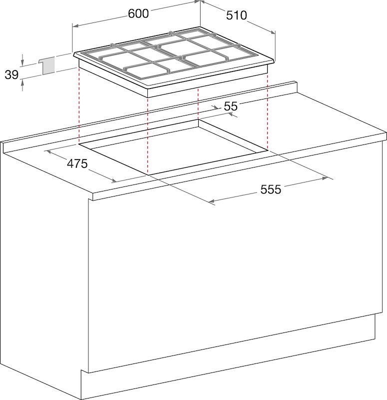 Hotpoint Ariston Piano Cottura Gas PCN 642 T/IX/HAR Inox