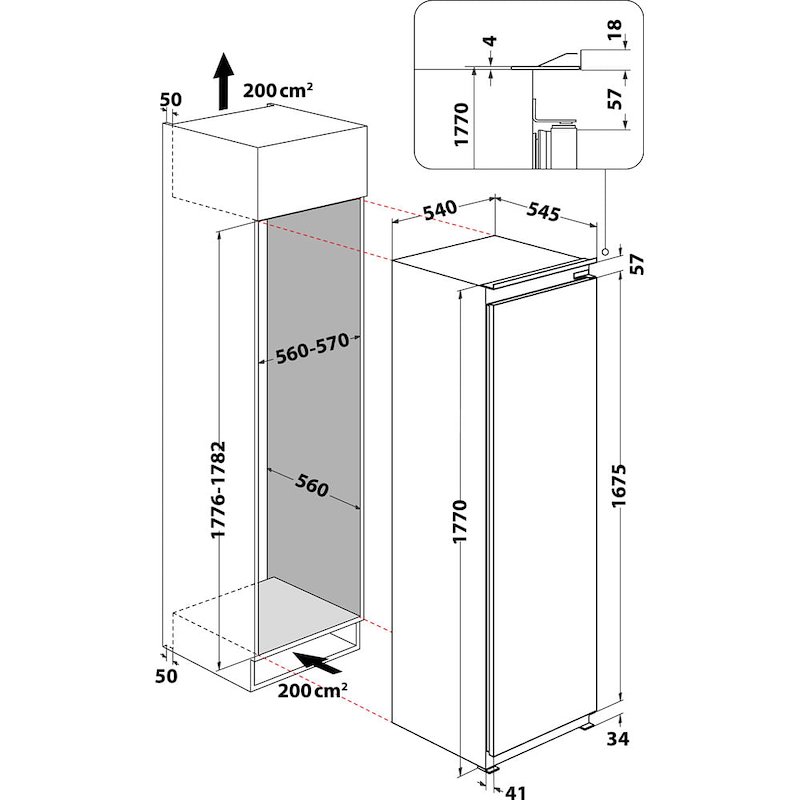 Hotpoint Ariston Frigorifero da incasso 1 porta HASD18A011A1
