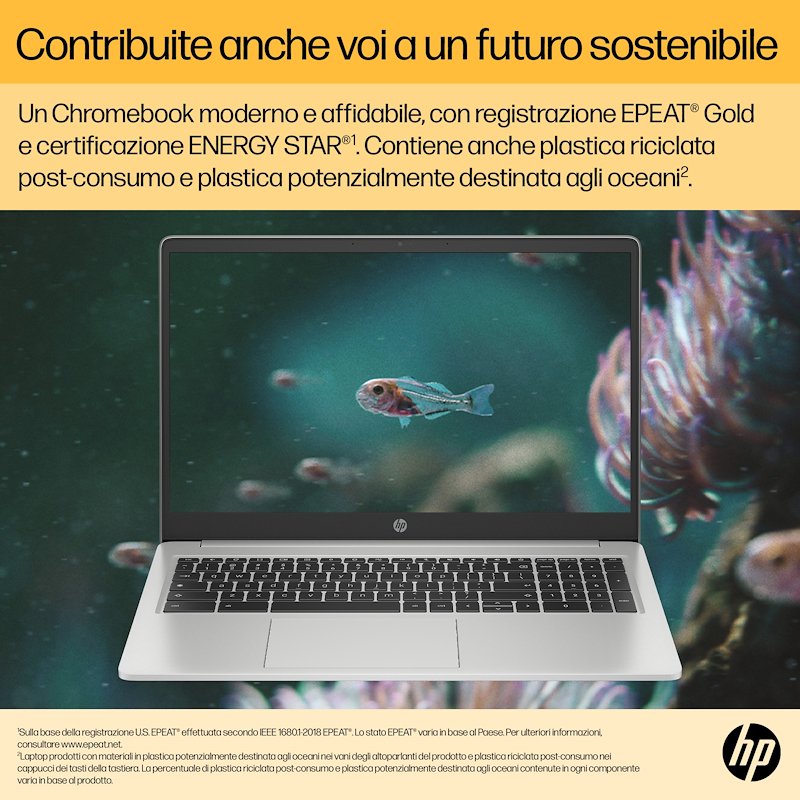 HP Chromebook 15a-na0001nl 15.6"  Mineral Silver
