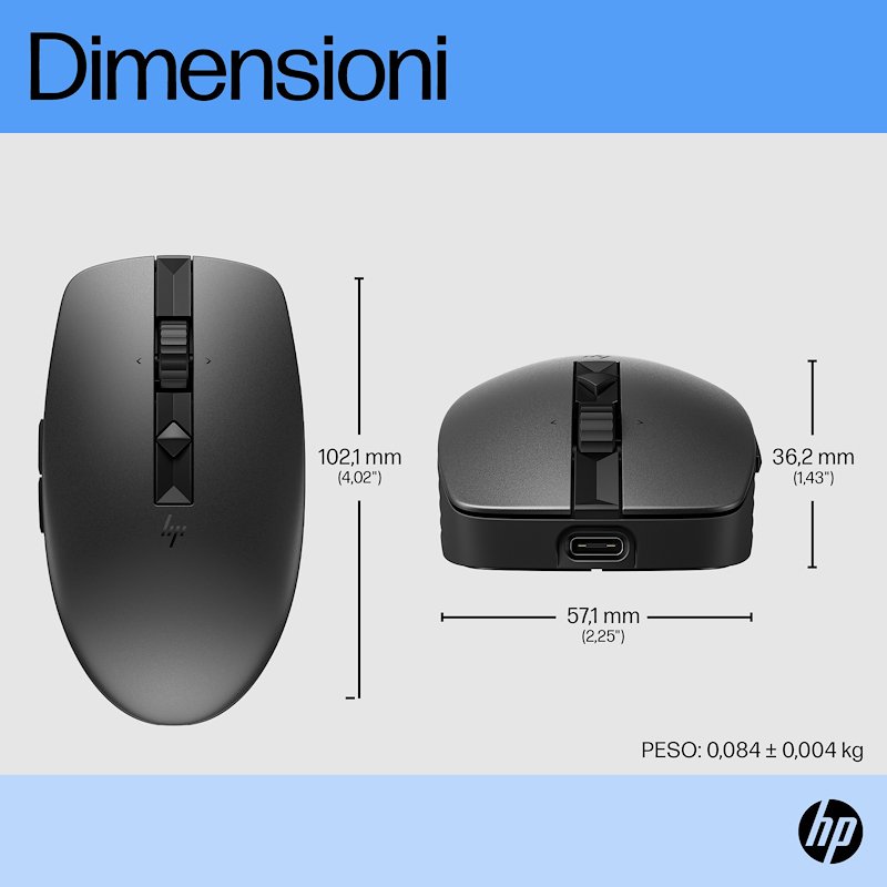 HP Mouse Ricaricabile Silent 710 Nero