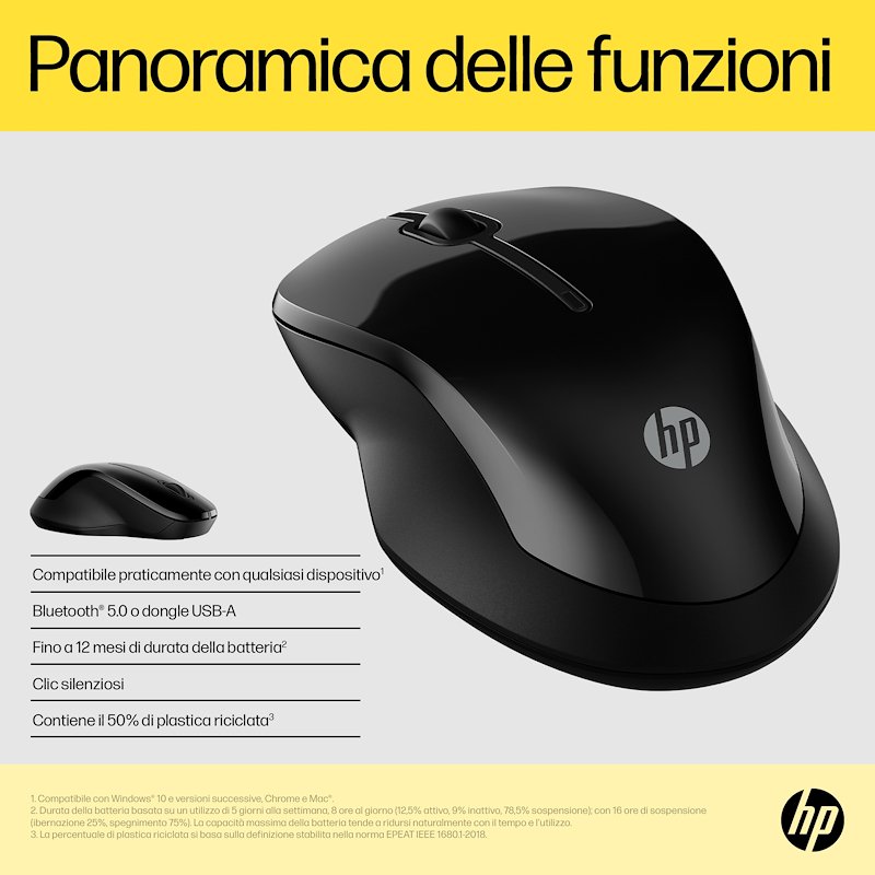 Hp muose Wireless 6v2j7aa 	Nero