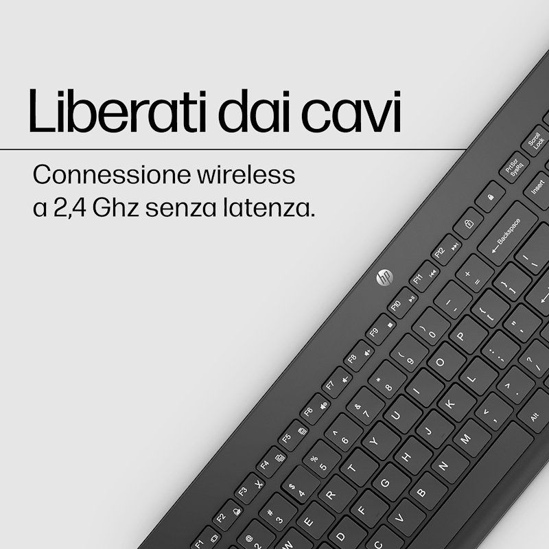 Hp COMBO TASTIERA E MOUSE Wireless HP 230 18h24aa Nero