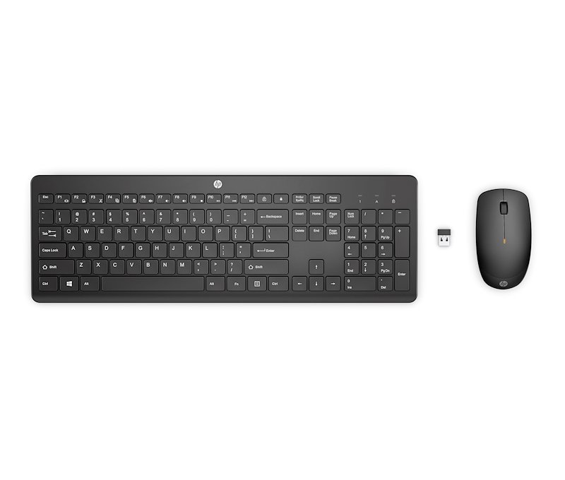HP 710 Wireless Slim &ndash; Tastiera E Mouse Combo Sottile, Nero, Layout QWERTY Inglese