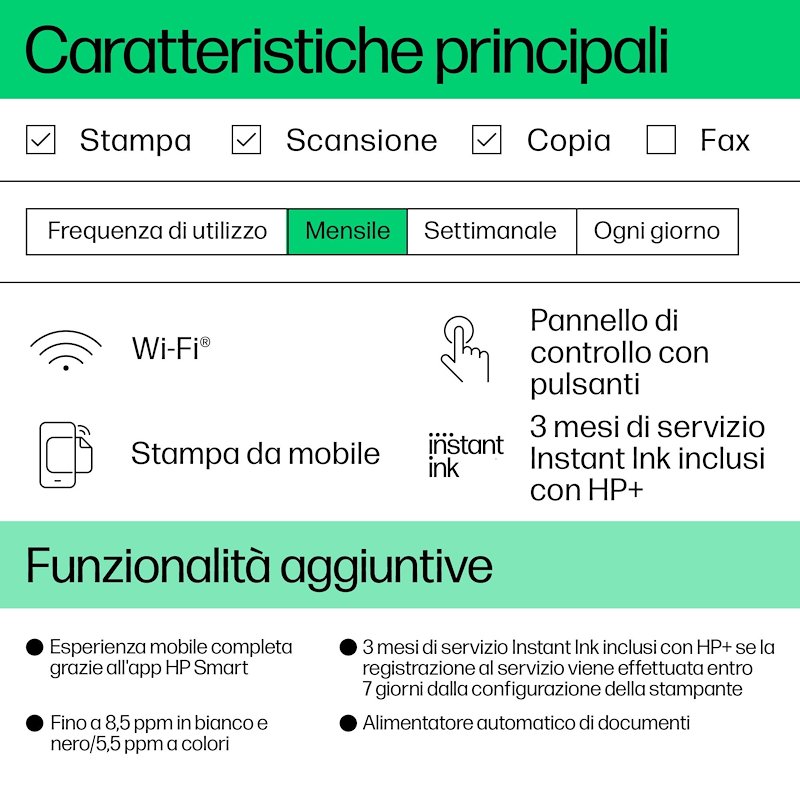 Hp Stampante a colori inkjet Deskjet 4222e Blue Breeze