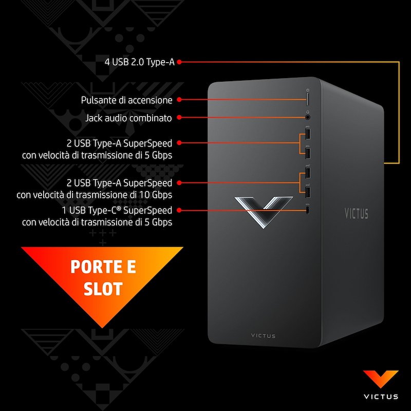 Hp Desktop Gaming Victus 12 GB / 1 TB TG02-2004NL Mica Silver