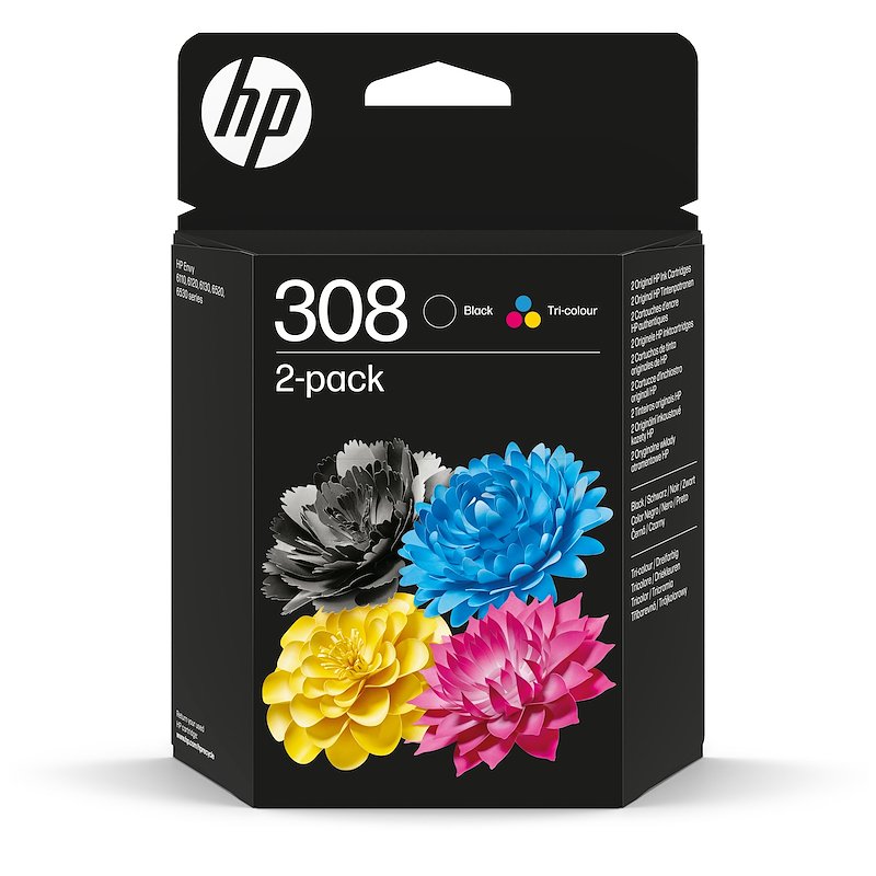 Hp Cartucce Inkjet Nero e Tricromia 308 6l6s6ue#301