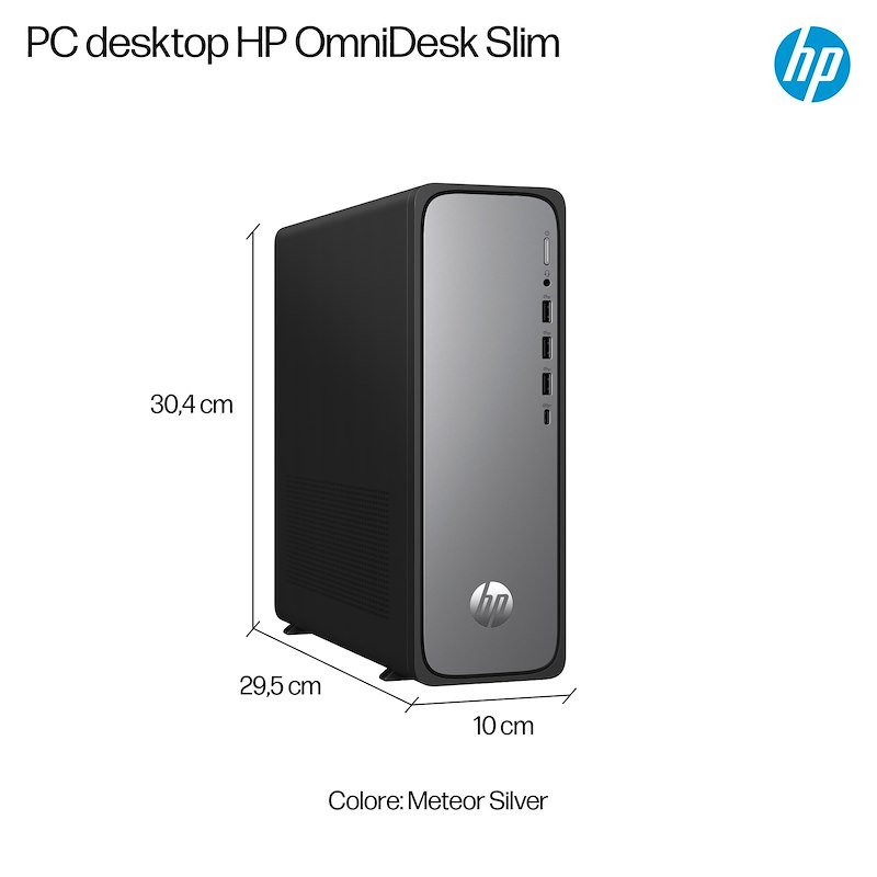 Hp Desktop Omnidesk Slim Tower S03-0007nl 8/256 GB Jack Black