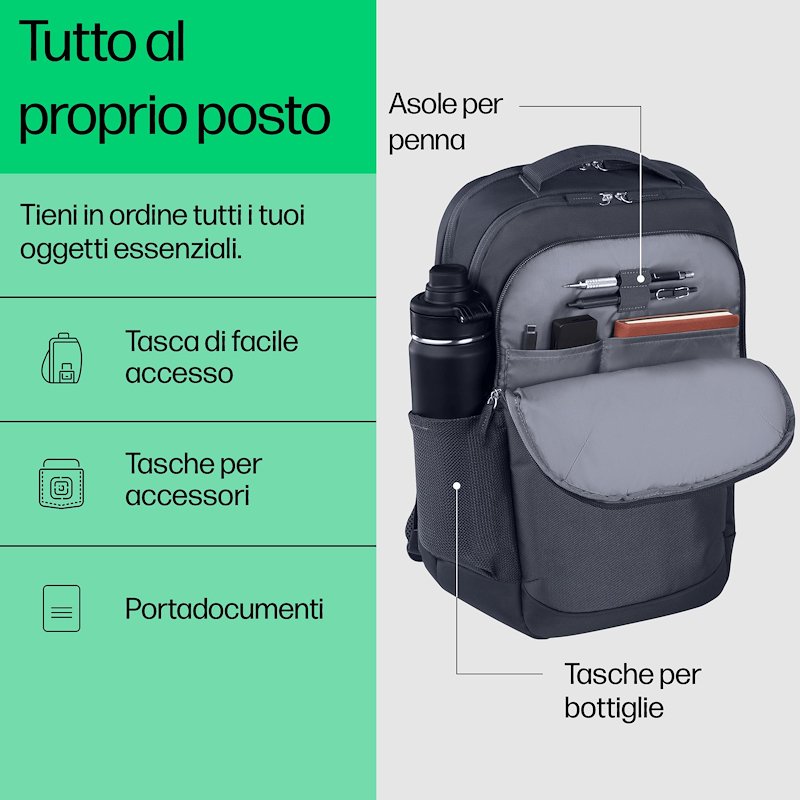 Hp Zaino per notebook HP Everyday 16" A08jxaa	Odyssey Gray