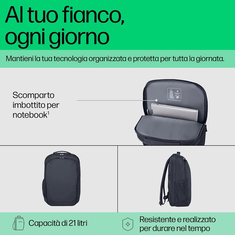 Hp Zaino per notebook HP Everyday 16" A08jxaa	Odyssey Gray