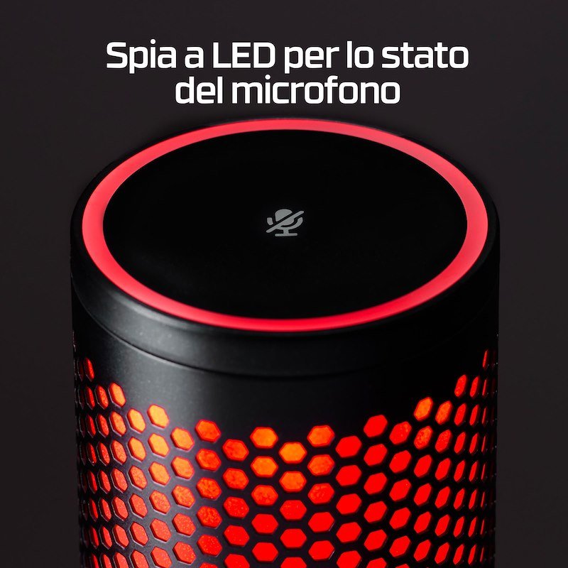 Hp Microfono Quadcast 2 Black - Red
