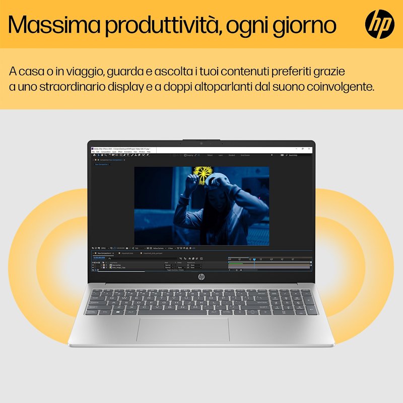 Hp Notebook 16/512 GB 15-fc0080nl Argento naturale