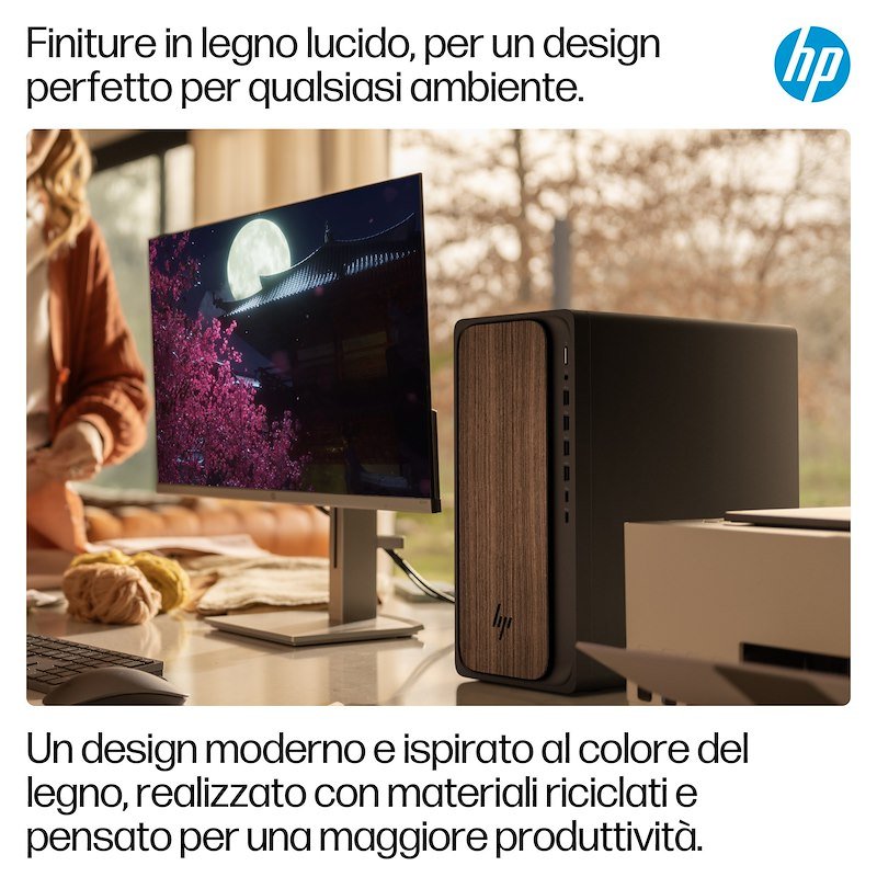 Hp Desktop Omnidesk AiM03-0014nl 16/512GB Dark Wood