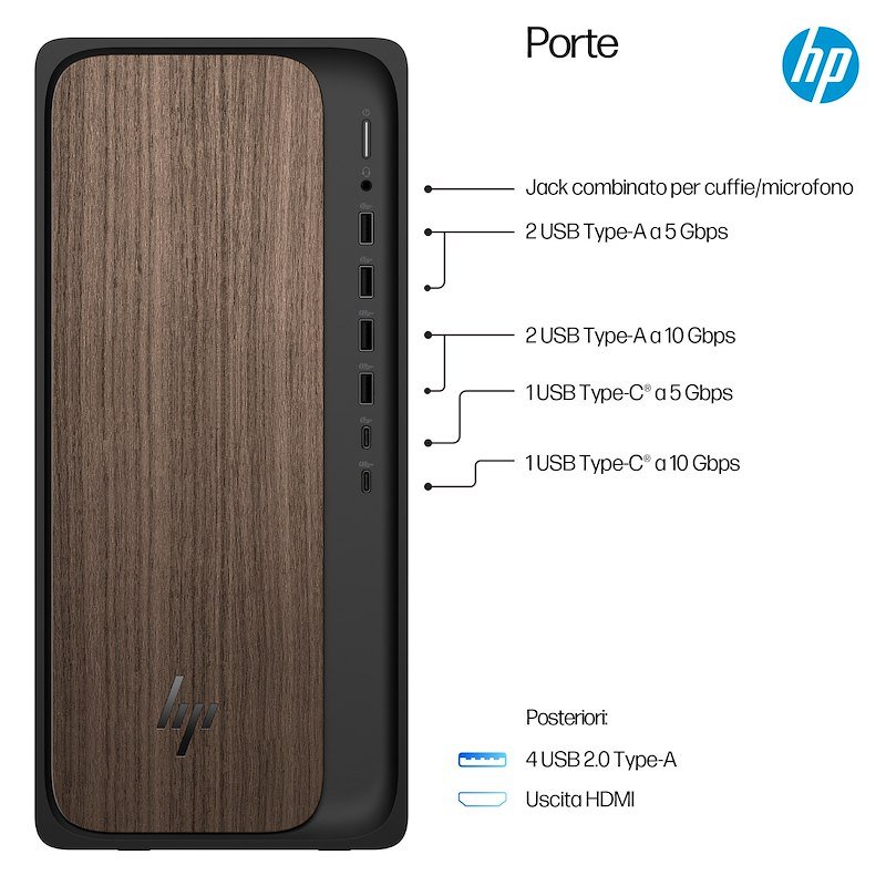 Hp Desktop Omnidesk AiM03-0014nl 16/512GB Dark Wood