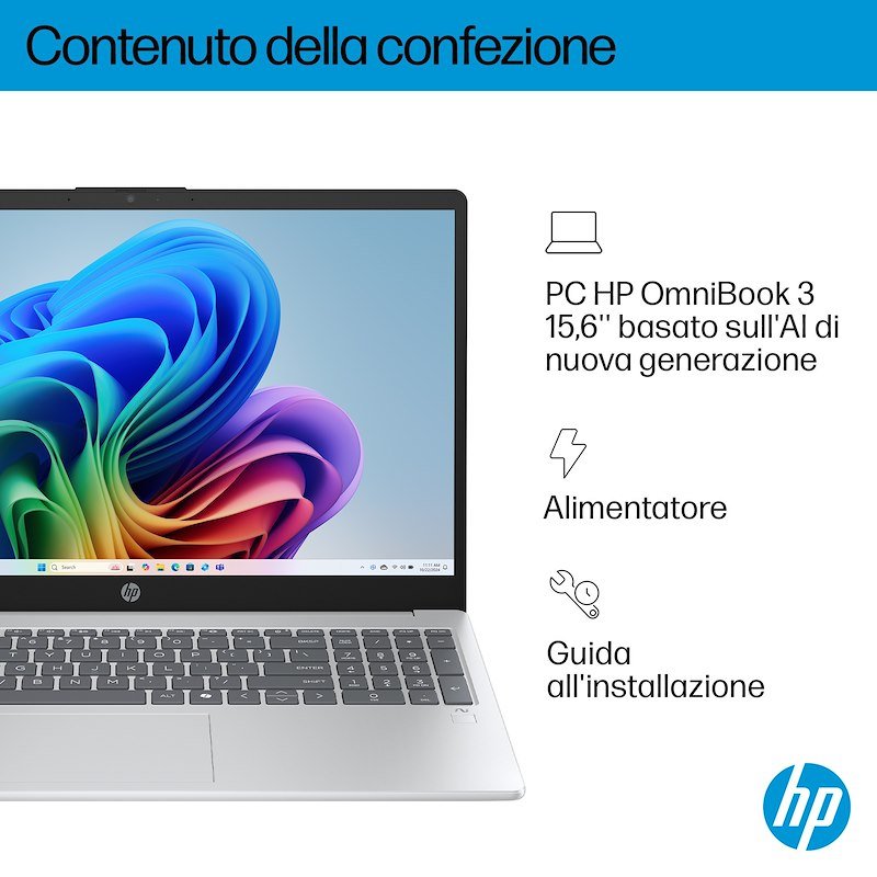 Hp OmniBook 3 Laptop Next Gen AI 24GB/ 1TB 15-fn0015nl