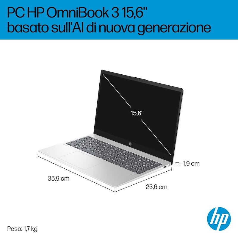 Hp OmniBook 3 Laptop Next Gen AI 24GB/ 1TB 15-fn0015nl