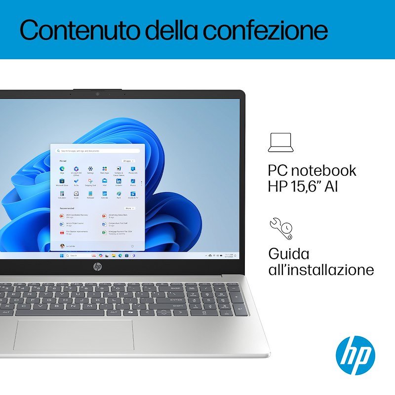 Hp Notebook Laptop AI 32GB/ 1TB 15-fd2022nl Natural Silver