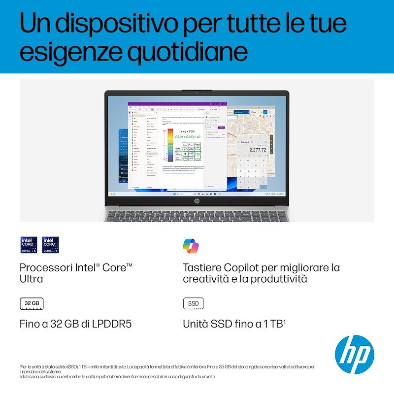 Hp Notebook Laptop AI 32GB/ 1TB 15-fd2022nl Natural Silver