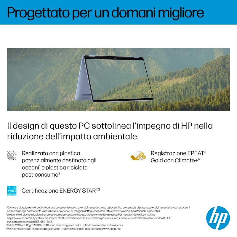 Hp Notebook convertibile Omnibook 5 Flip X360 14-fp0007nlx Sky blue