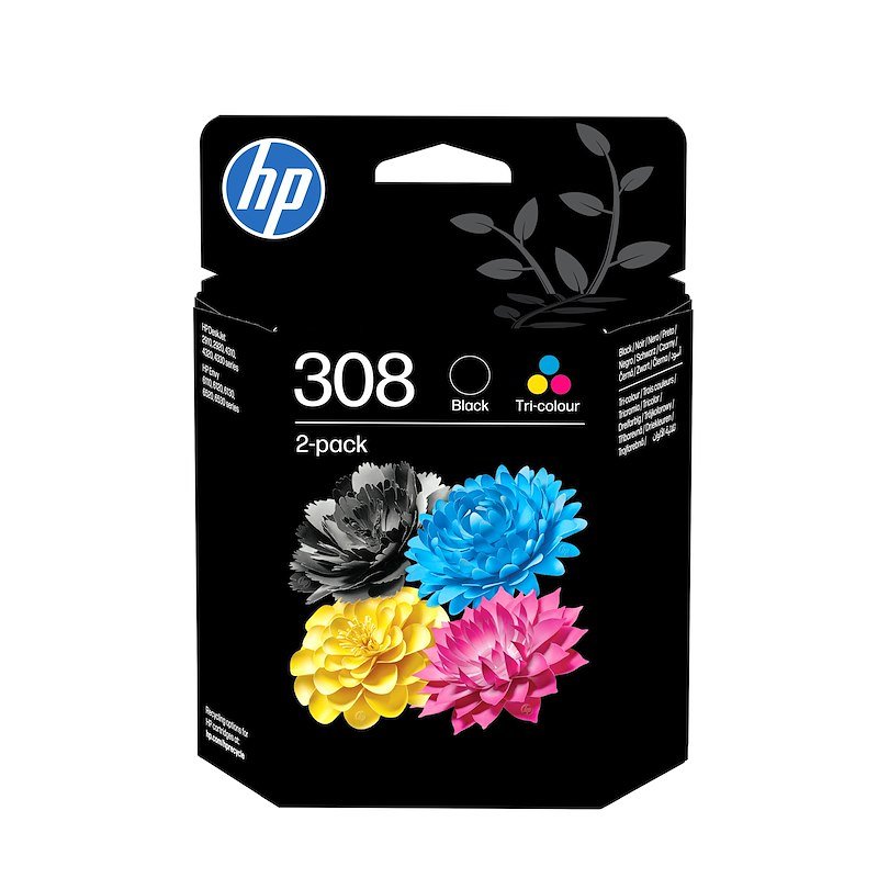 Hp  2 Cartucce di Inchiostro Nero/Tricromia Originali HP 308 COMBO PACK