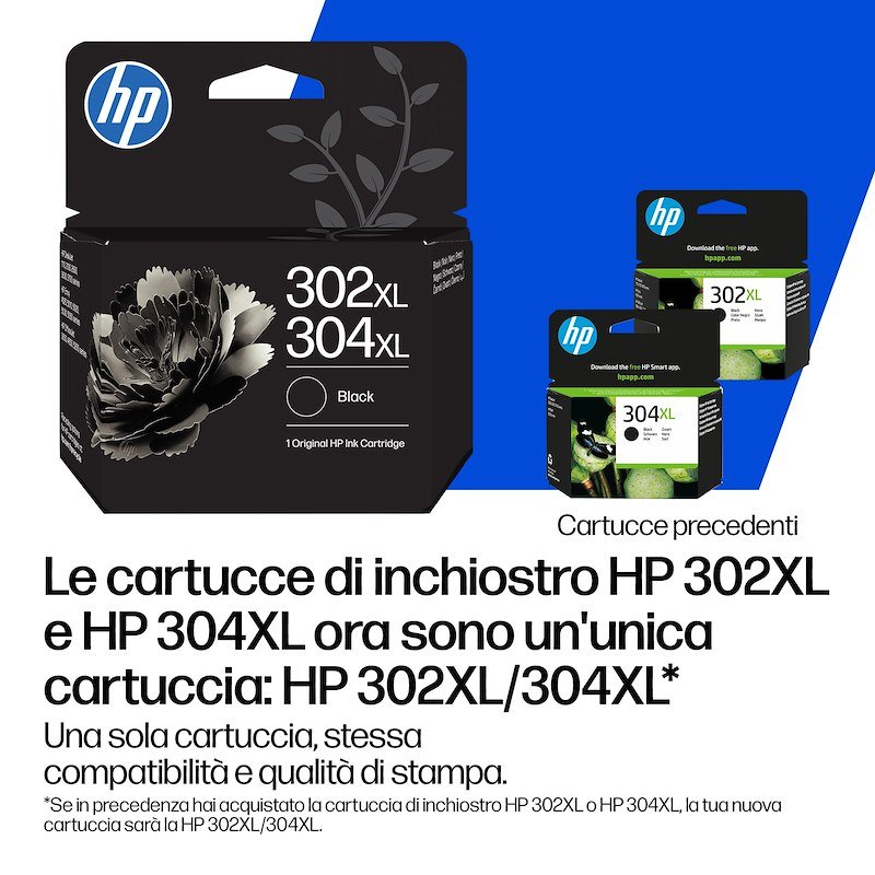 Hp Cartuccia di inchiostro nero originale HP 302XL/304XL