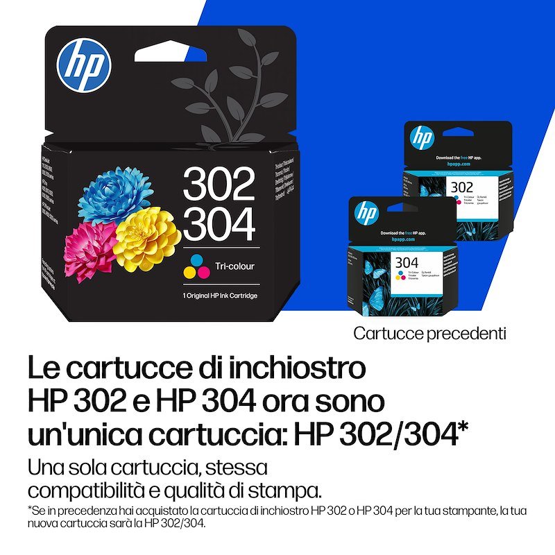 Hp Cartuccia di inchiostro in tricromia originale HP 302/304 B7rt6ae#30a