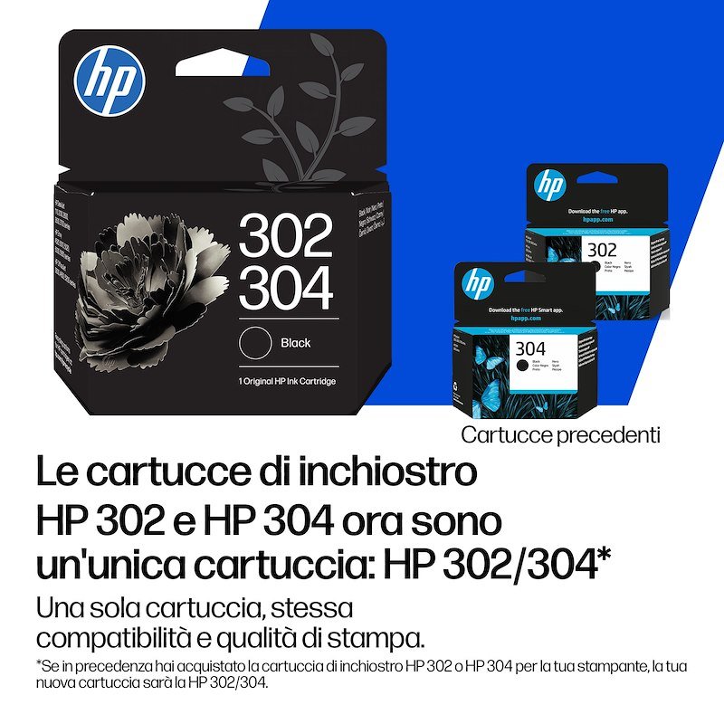 Hp Cartuccia di inchiostro nero originale HP 302/304 B7rt7ae#30a