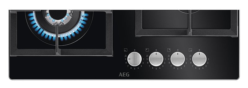 Aeg Piano cottura gas Hkb64420nb Nero/Gas on glass