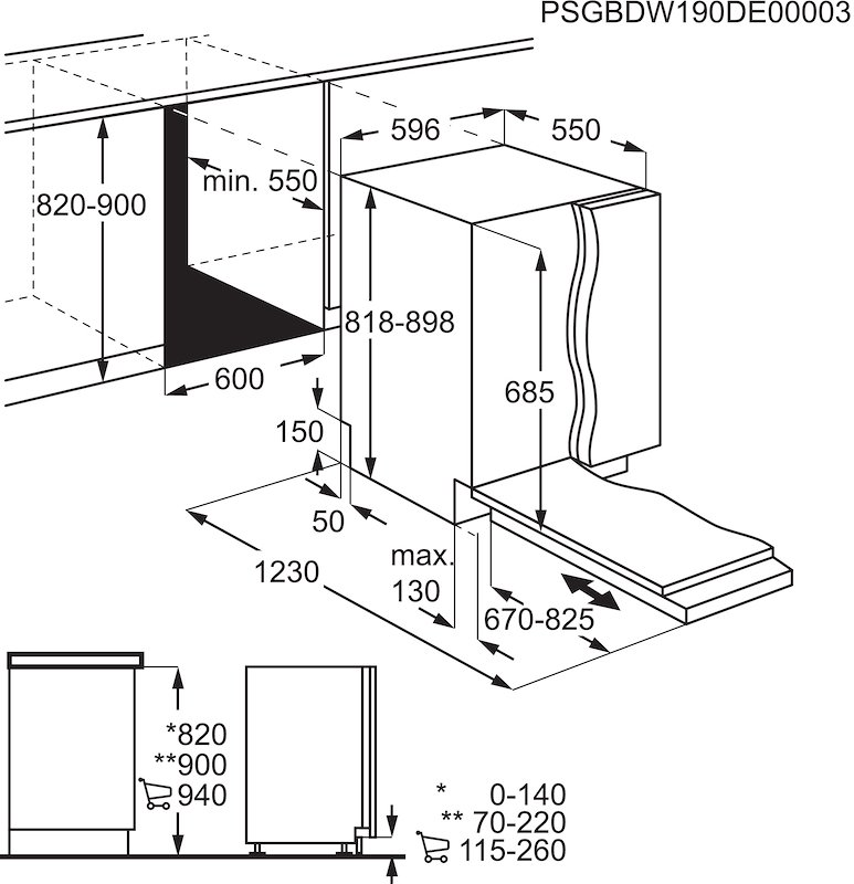 Aeg Lavastoviglie da incasso Fse74707p