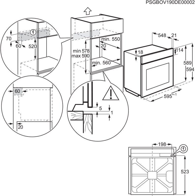 Aeg 	Forno elettrico Tu5ab42sm Inox antimpronta
