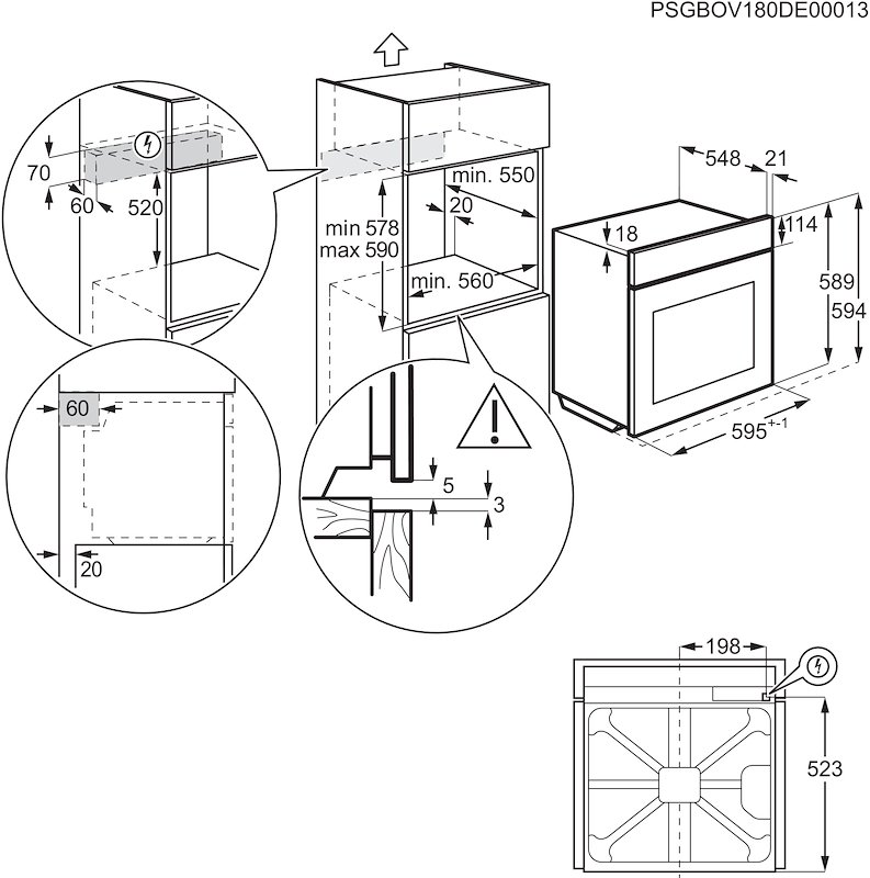 Aeg Forno elettrico Gr6pb53fsb Nero