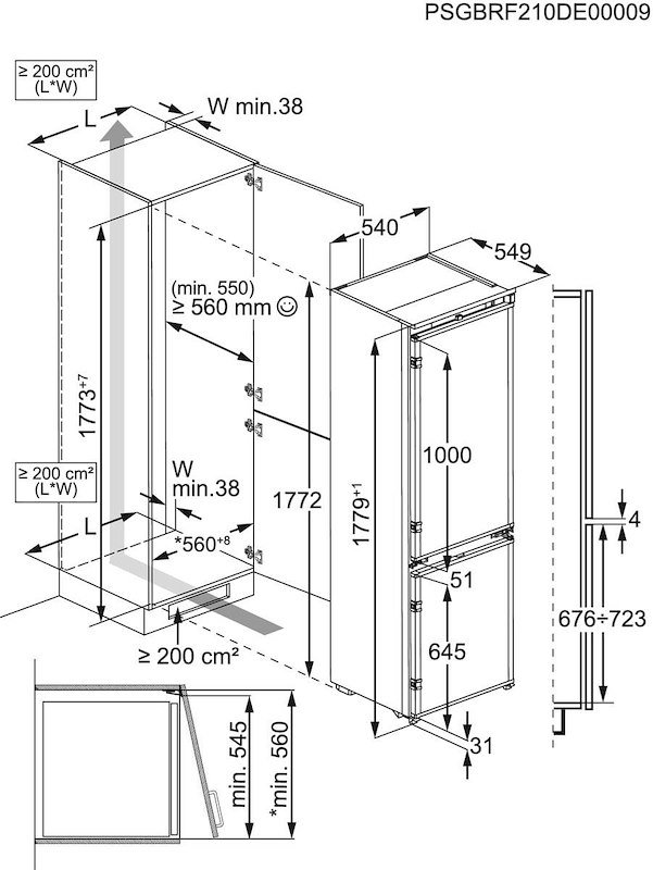 Aeg Frigorifero incasso  Tc6ms18fds bianco