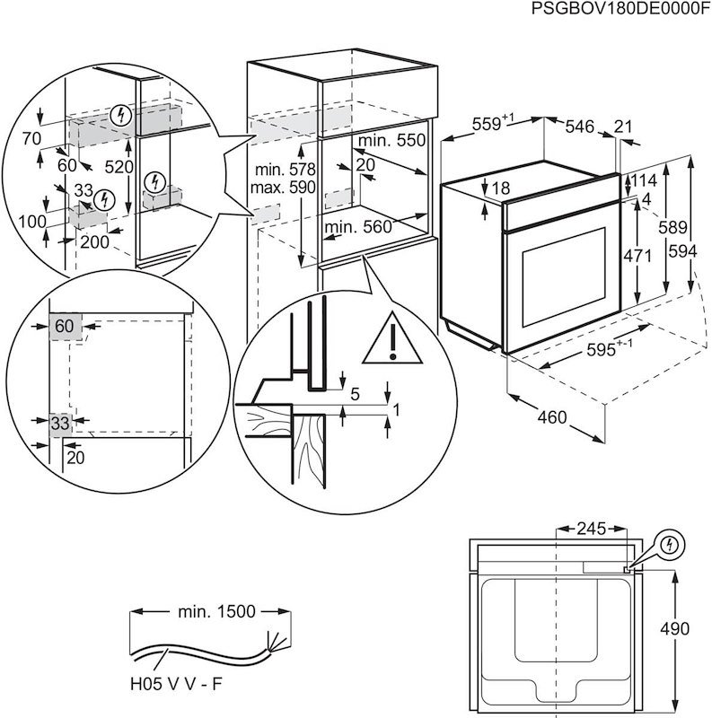 Aeg Forno elettrico Te8pb731at Nero