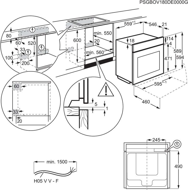Aeg Forno elettrico Te8pb731at Nero