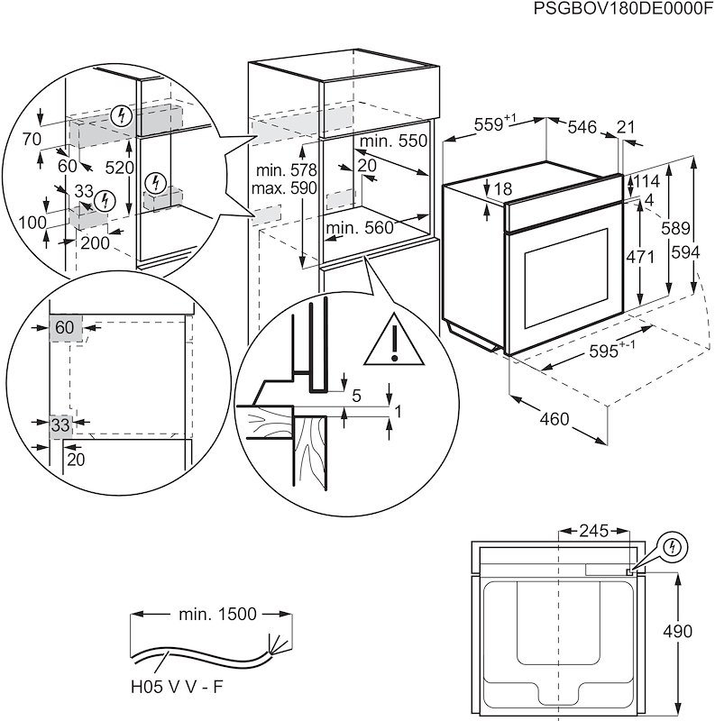 Aeg Forno elettrico Te8pb731at Nero