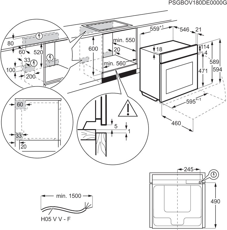 Aeg Forno elettrico Te8pb731at Nero