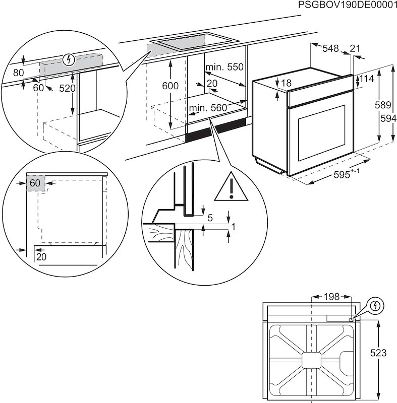 Aeg Forno Elettrico Multifunzionale Serie 6000 SenseCook con SteamCrisp Tr6pb53fsb Nero