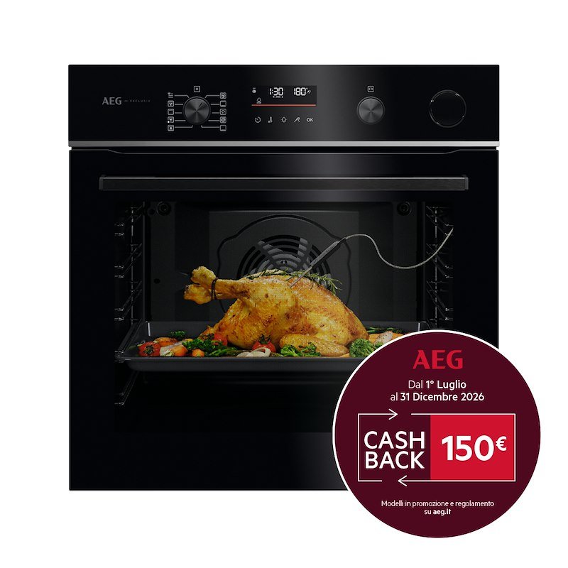 Aeg Forno Elettrico Multifunzionale Serie 6000 SenseCook con SteamCrisp Tr6pb53fsb Nero
