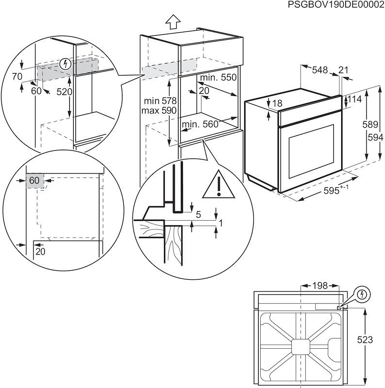Aeg Forno Elettrico Tr7pb73fsb Nero