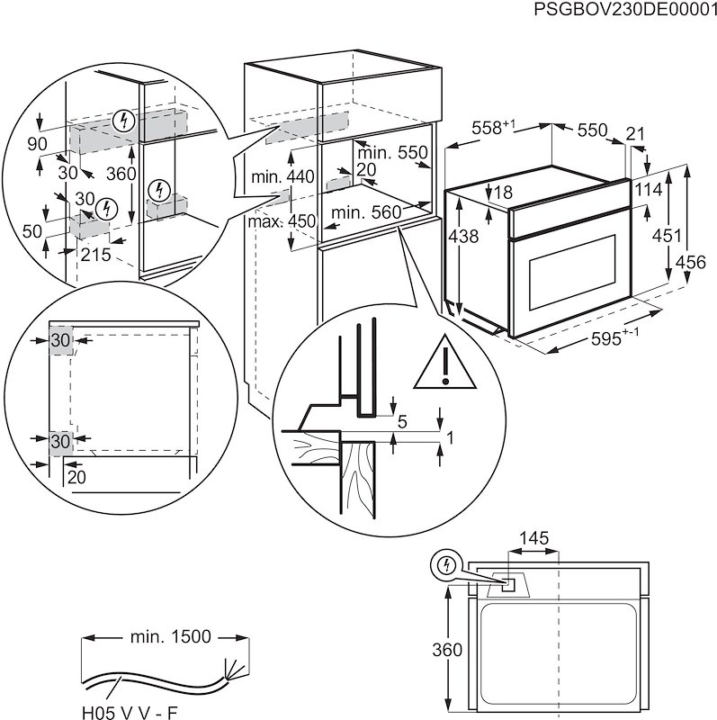 Aeg Forno multifunzione ad incasso Tk8nk721t Matt Black