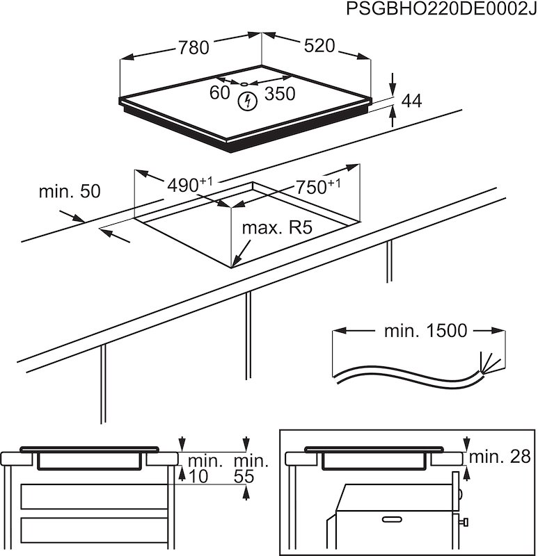 Aeg Piano cottura induzione TR84IT00FB Nero