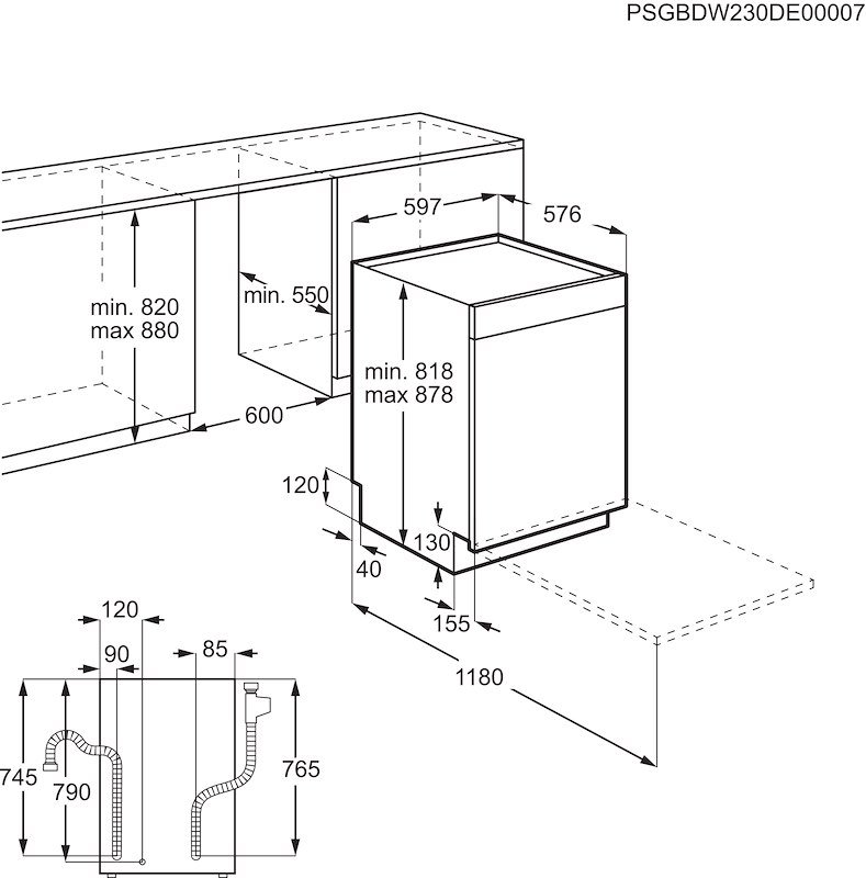 Aeg Lavastoviglie incasso Fus7674apm	Inox antimpronta