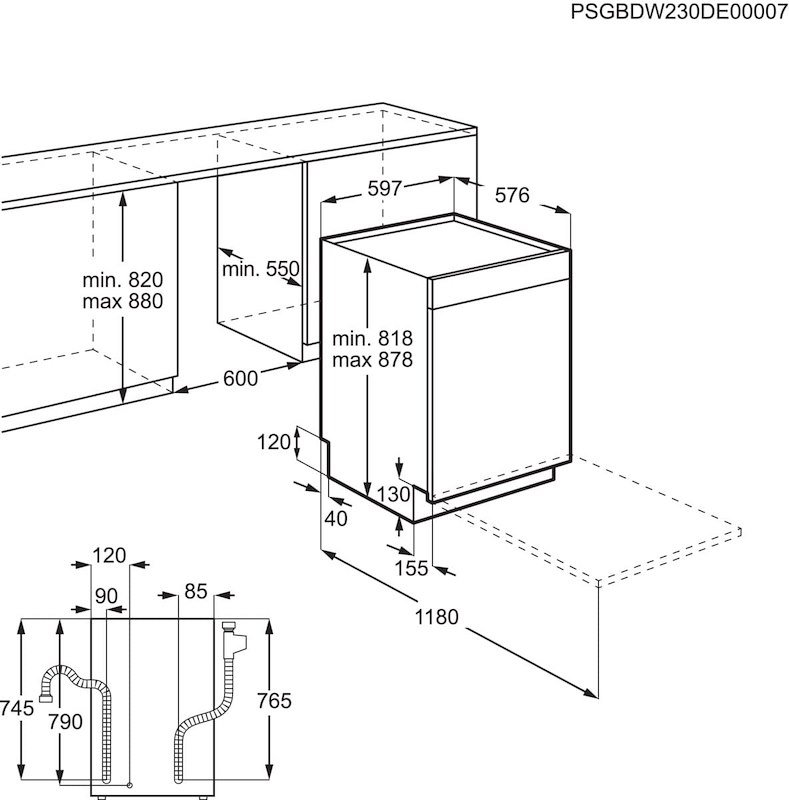 Aeg Lavastoviglie incasso Fus7674apm	Inox antimpronta