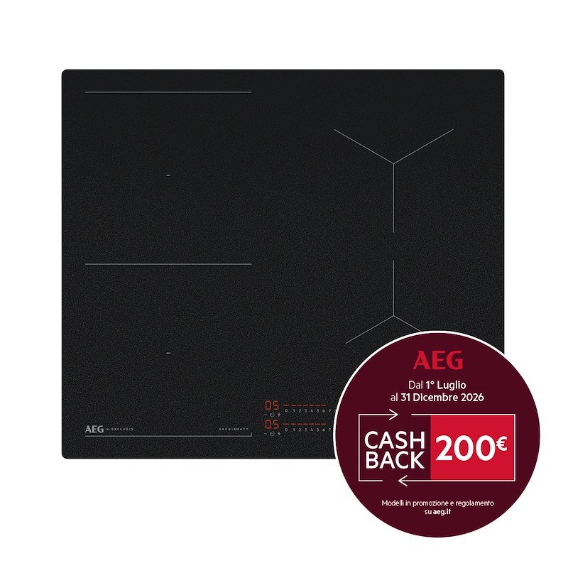 Aeg Piano Cottura ad Induzione a Incasso Ti64ib3biz SaphirMatt® Serie 8000 Nero
