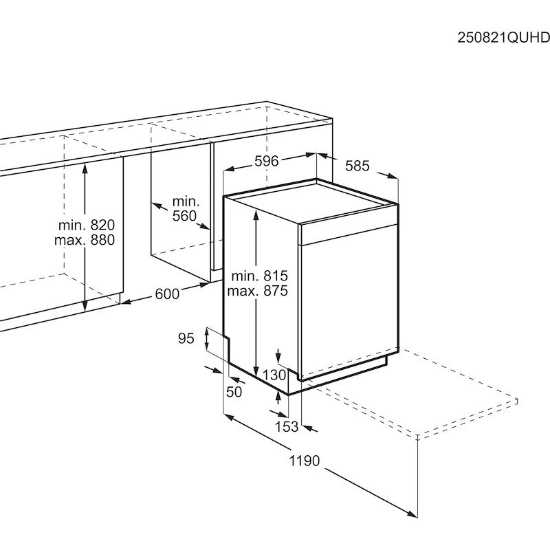 Aeg Lavastoviglie Incasso sottopiano Gu8200a2sgm
