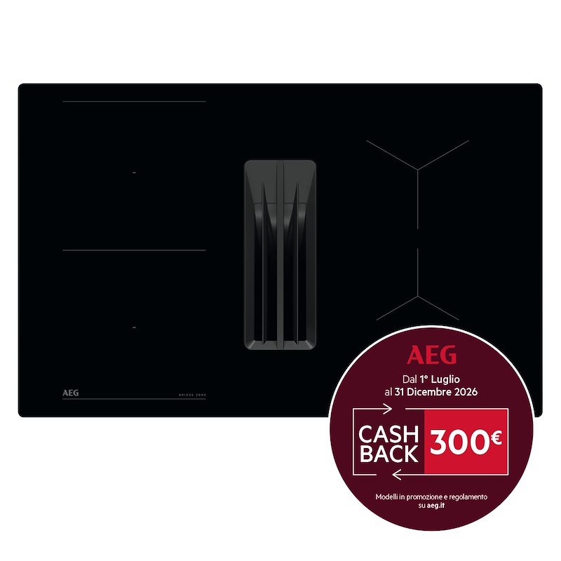Aeg Piano Cottura ad induzione con cappa integrata XT Bridge Tt84cb00cb Nero