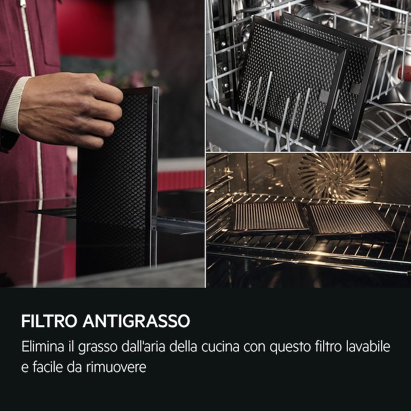 Aeg Piano Cottura ad induzione con cappa integrata XT Bridge Tt84cb00cb Nero
