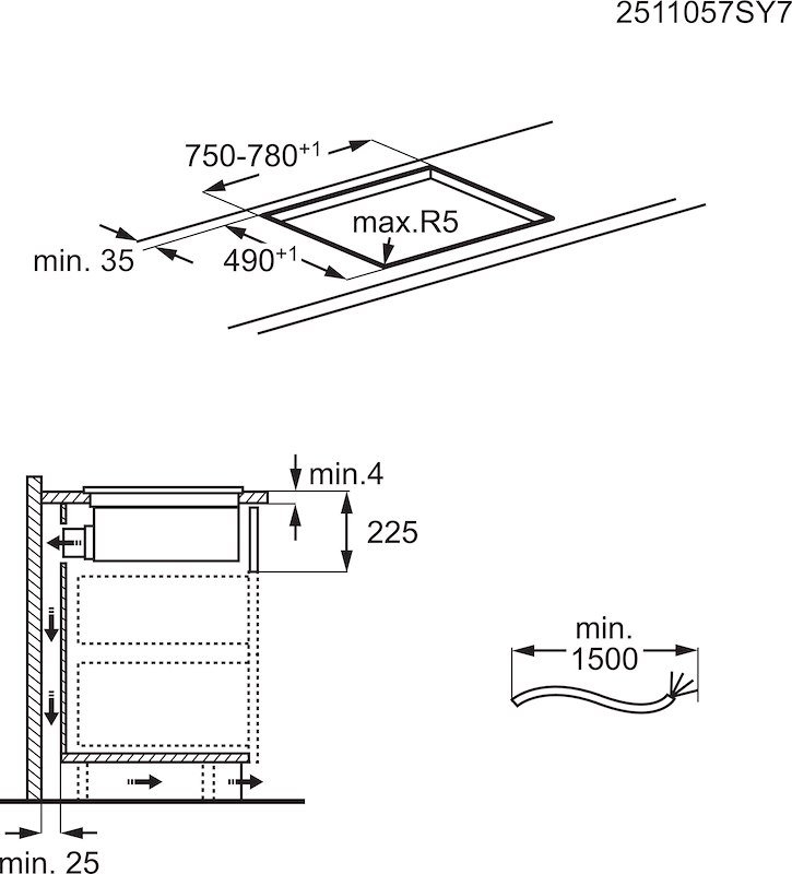 Aeg Piano Cottura ad induzione con cappa integrata XT Bridge Tt84cb00cb Nero